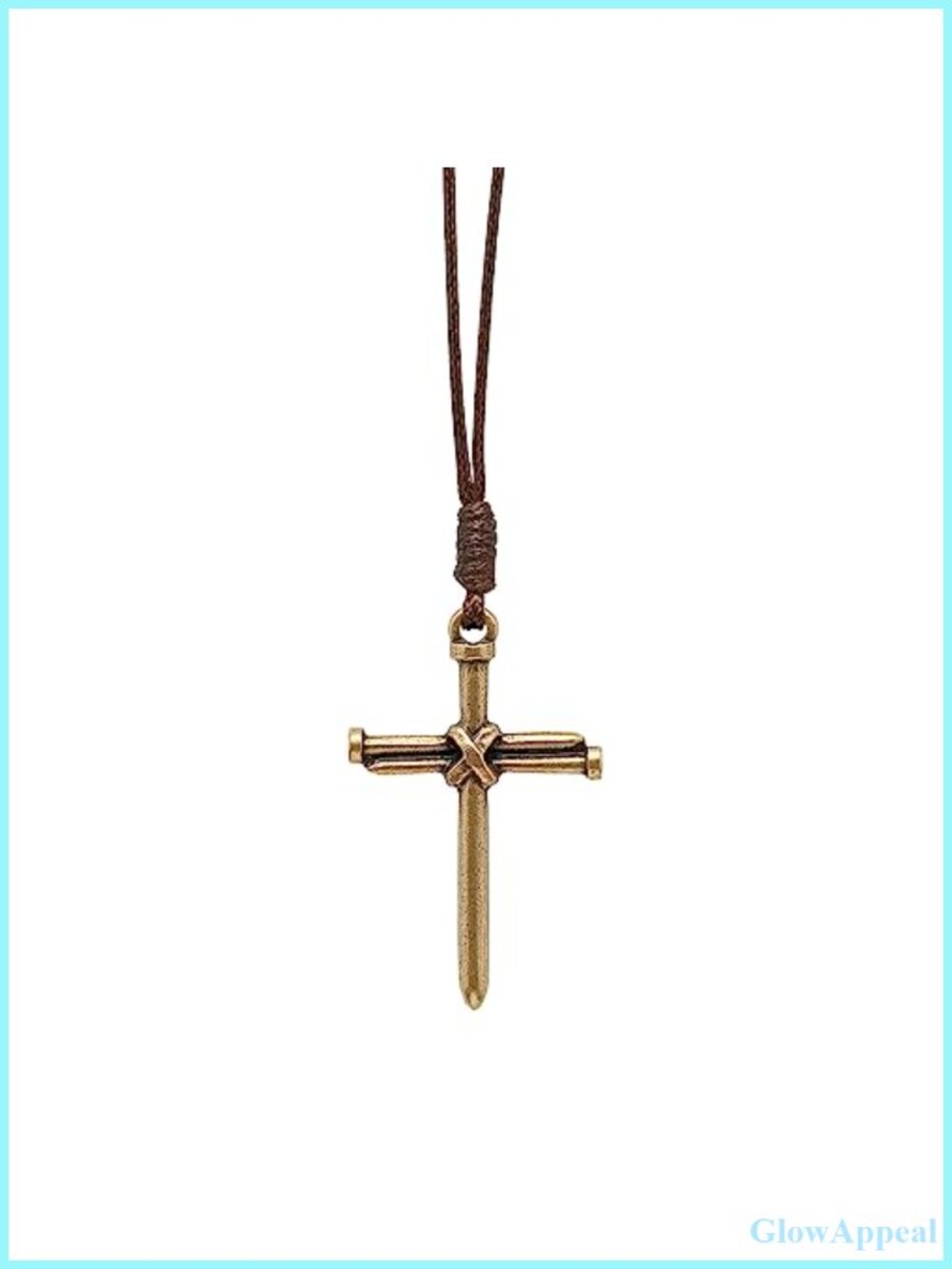 Steel Nail Cross Necklace Handmade Faith Jewelry Cable Chain